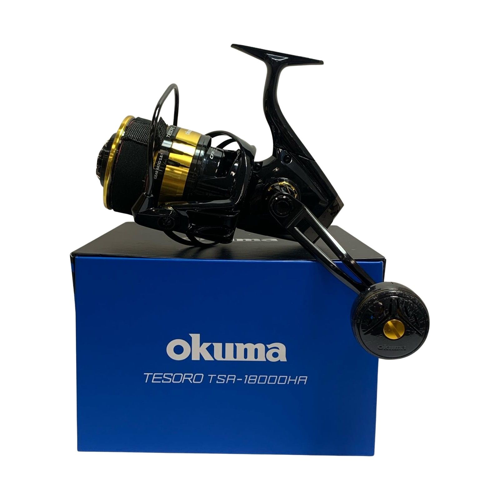 okuma TESORO 18000HA キズ有 スピニングリール 箱 ハンドルノブ付