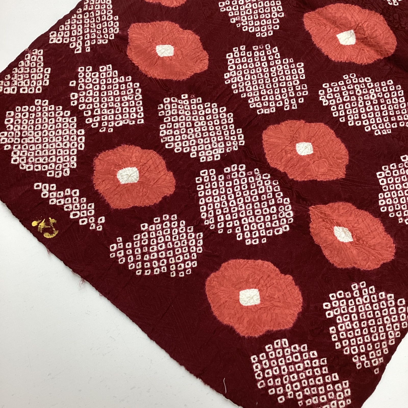 着物　新品　正絹 手織り　あじろ織　羽尺　反物 楽天市場】【Prices down3】【中古品】羽織 「オレンジ 花
