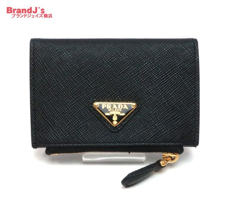 現行・美品✨プラダ　小銭入れ　コインパース　三角ロゴ　サフィアーノ　RFID 黒 現行・美品✨プラダ 小銭入れ コインパース 三角ロゴ