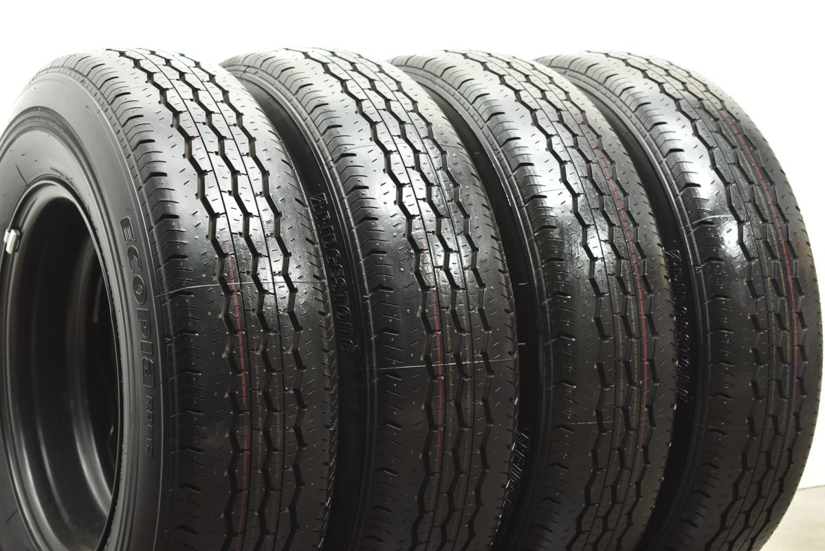 【挑戦中】 製 新車外し品 トヨタ 200 ハイエース 純正 15in 6J 35 PCD139.7 ブリヂストン エコピア RD613 195|80R15 LT レジアス バリ溝