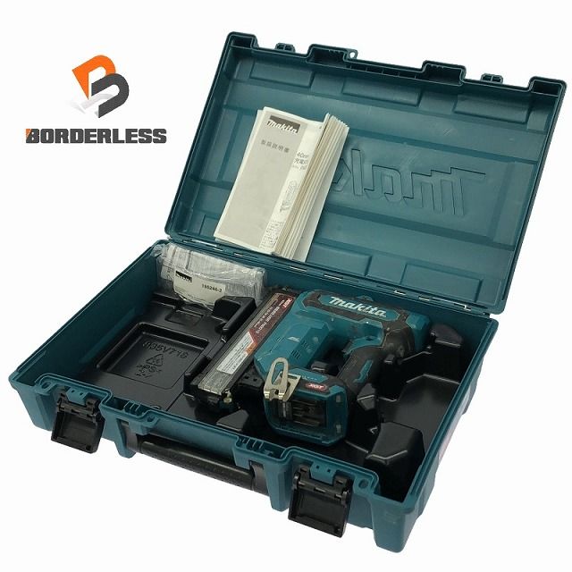 ☆中古品☆makita マキタ 40Vmax 40mm 充電式仕上釘打機 FN001G 本体＋ 