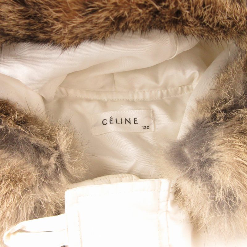セリーヌ CELINE ベビー服 ダウンジャケット ファー 毛皮 フード