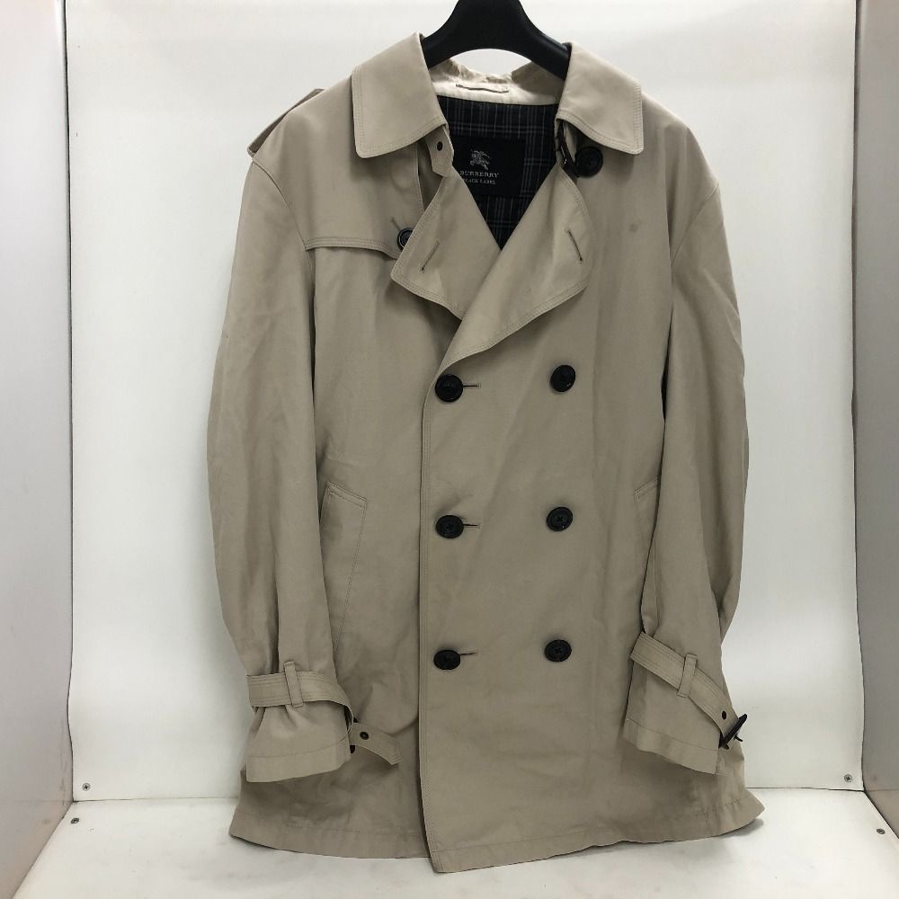 02w18967 バーバリーブラックレーベル BURBERRY BLACK LABEL ベージュ L 日本製 アウター トレンチコート コットン D1A61-300-42 品