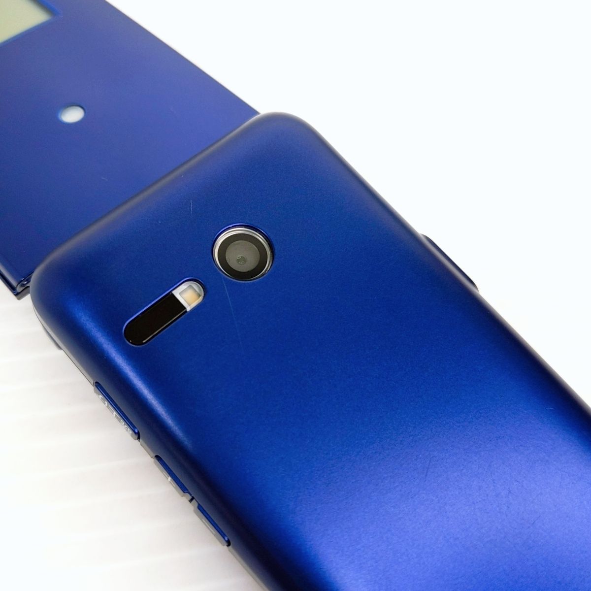 中古品】au かんたんケータイ ライト KYF43 ロイヤルブルー ○YR