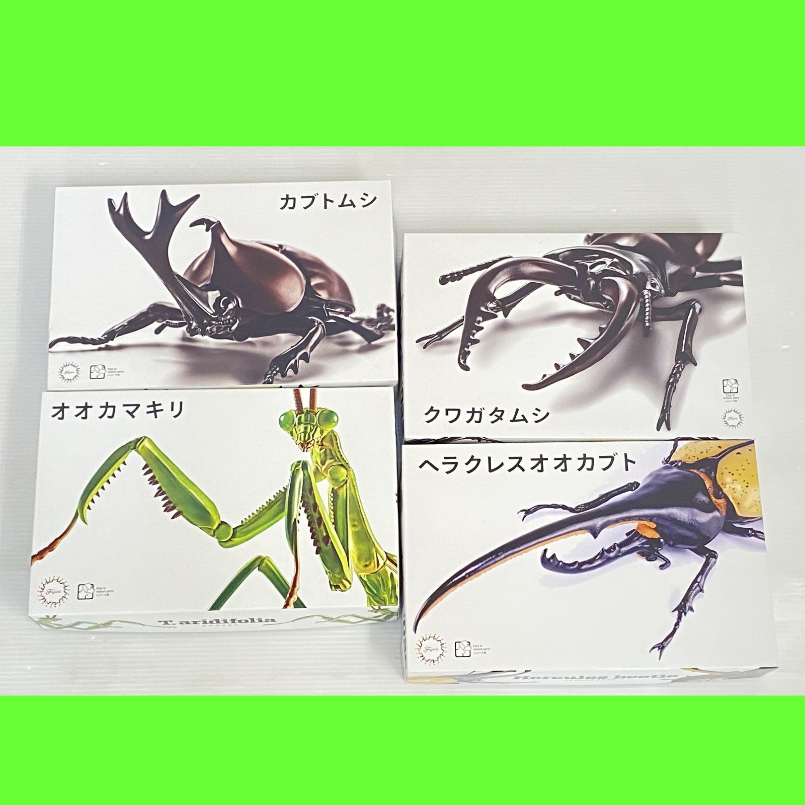 ▲100 自由研究シリーズ いきもの編 プラモデル 4点まとめ カブトムシ クワガタムシ オオカマキリ ヘラクレスオオカブト smpra091659