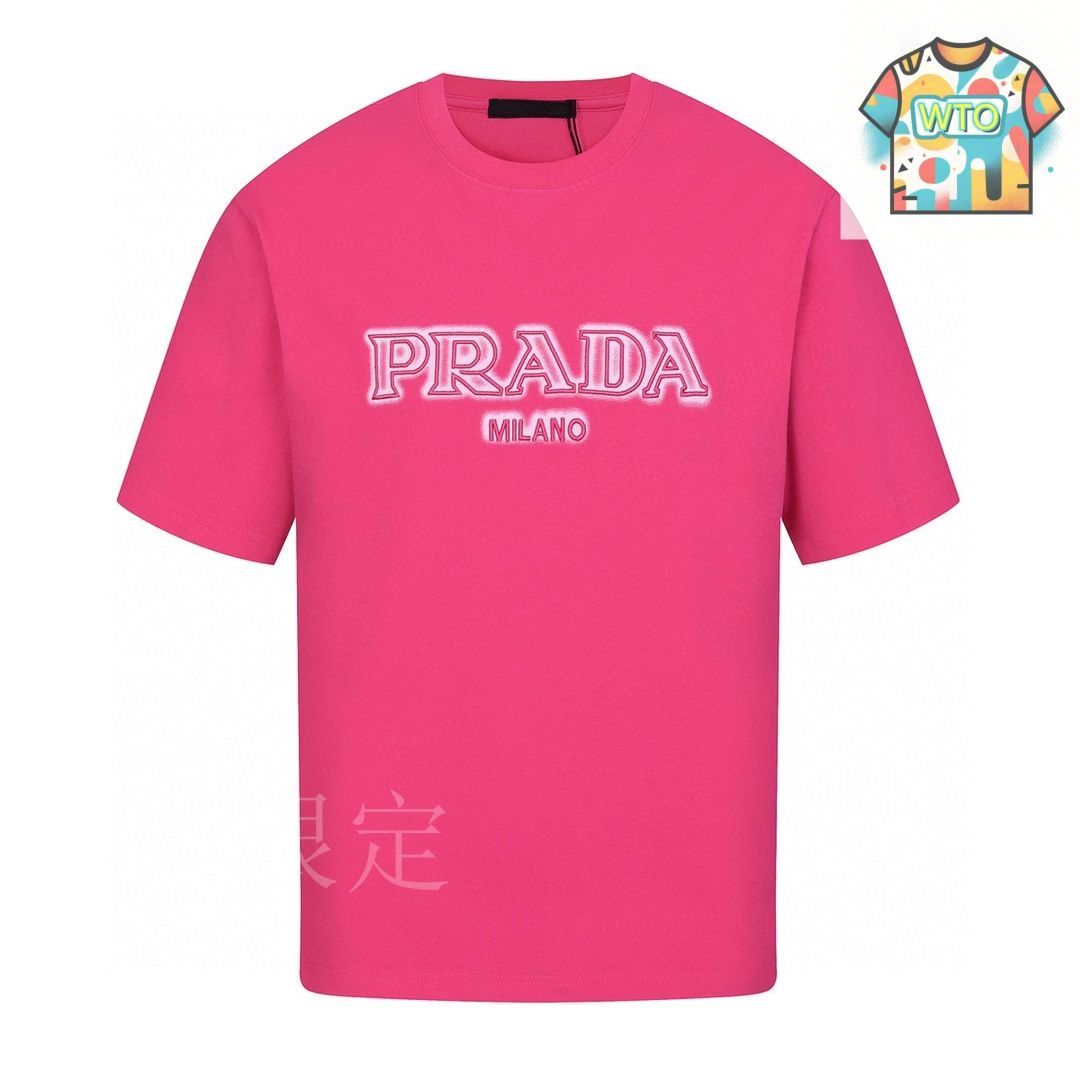 今日特価】Prada / プラダ サマー 2025 スプラッシュ刺繍ロゴ T