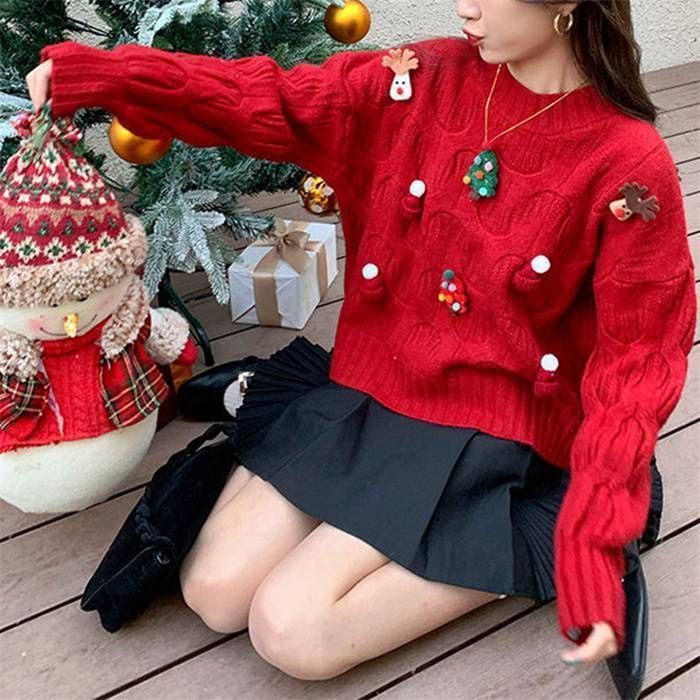 セーター レディース クリスマス ニット クリスマスセーター ニットセーター Xmas Christmas クルーネック サンタ服 長袖 トップス ゆったり 秋冬 楽天市場】セーター レディース クリスマス ニット クリスマス