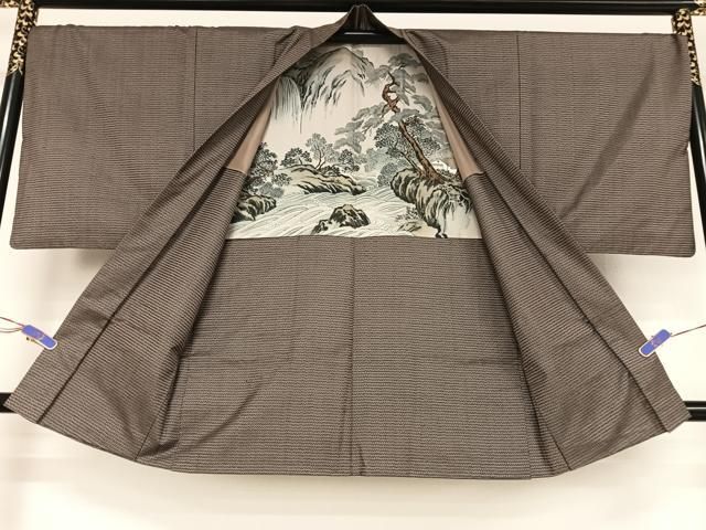 平和屋着物○男性 本場大島紬 アンサンブル 100亀甲 総詰め 正絹 逸品