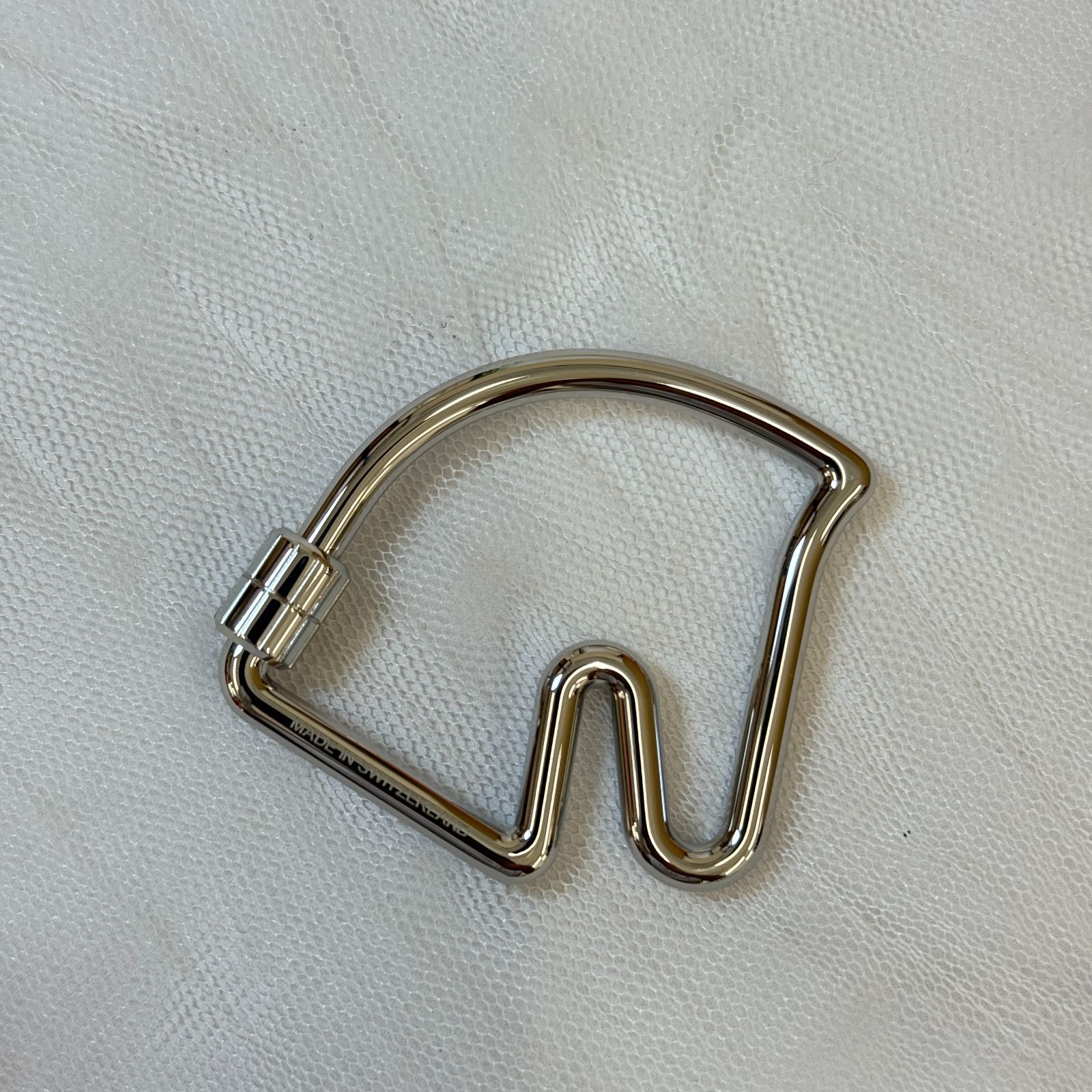 エルメス シュヴァル シルバー メタル キーホルダー キーリング 馬