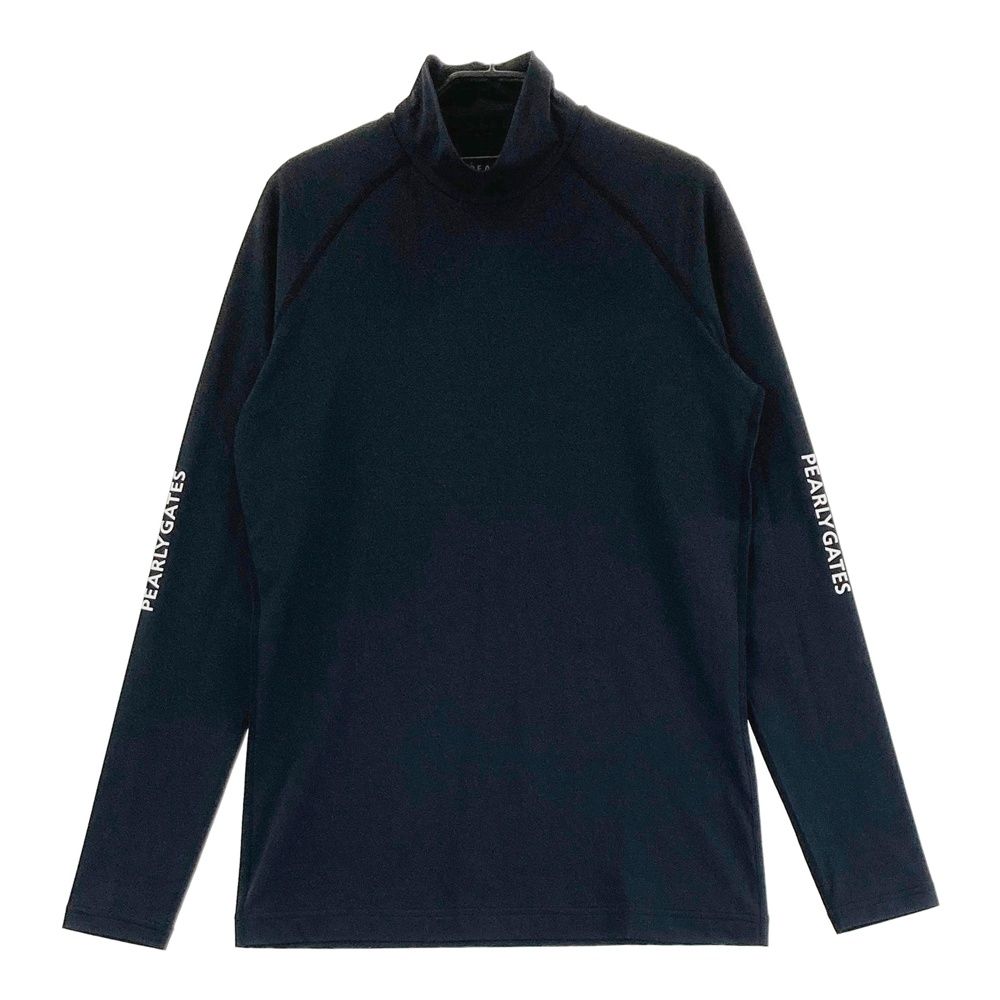サイズ 5 PEARLY GATES パーリーゲイツ ハイネック 長袖Tシャツ ブラック系 240101403098 ゴルフウェア メンズ ストスト