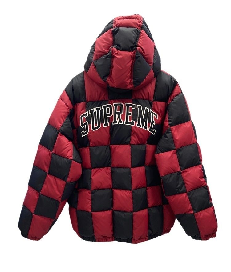 シュプリーム SUPREME Checkerboard Puffy Jacket 19FW Dark Red