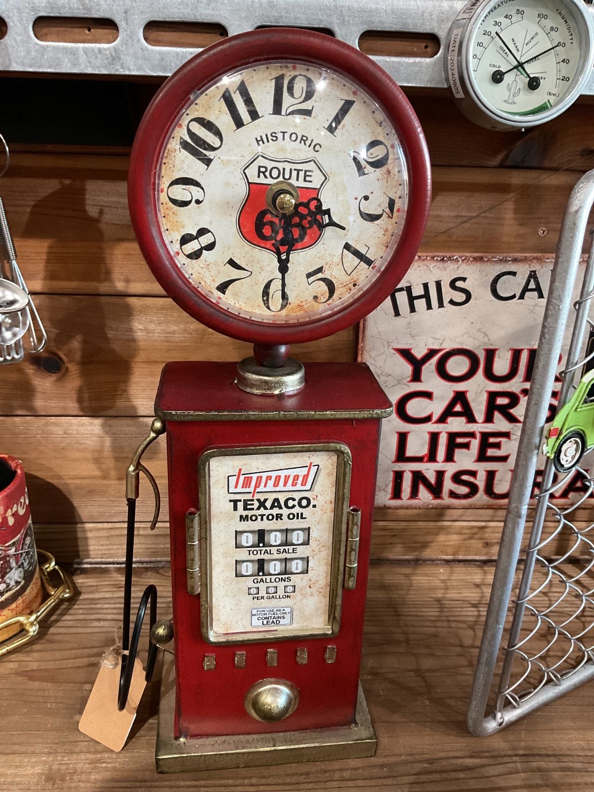アメリカン ビンテージ ガスポンプ ルート66 時計 テーブルクロック
