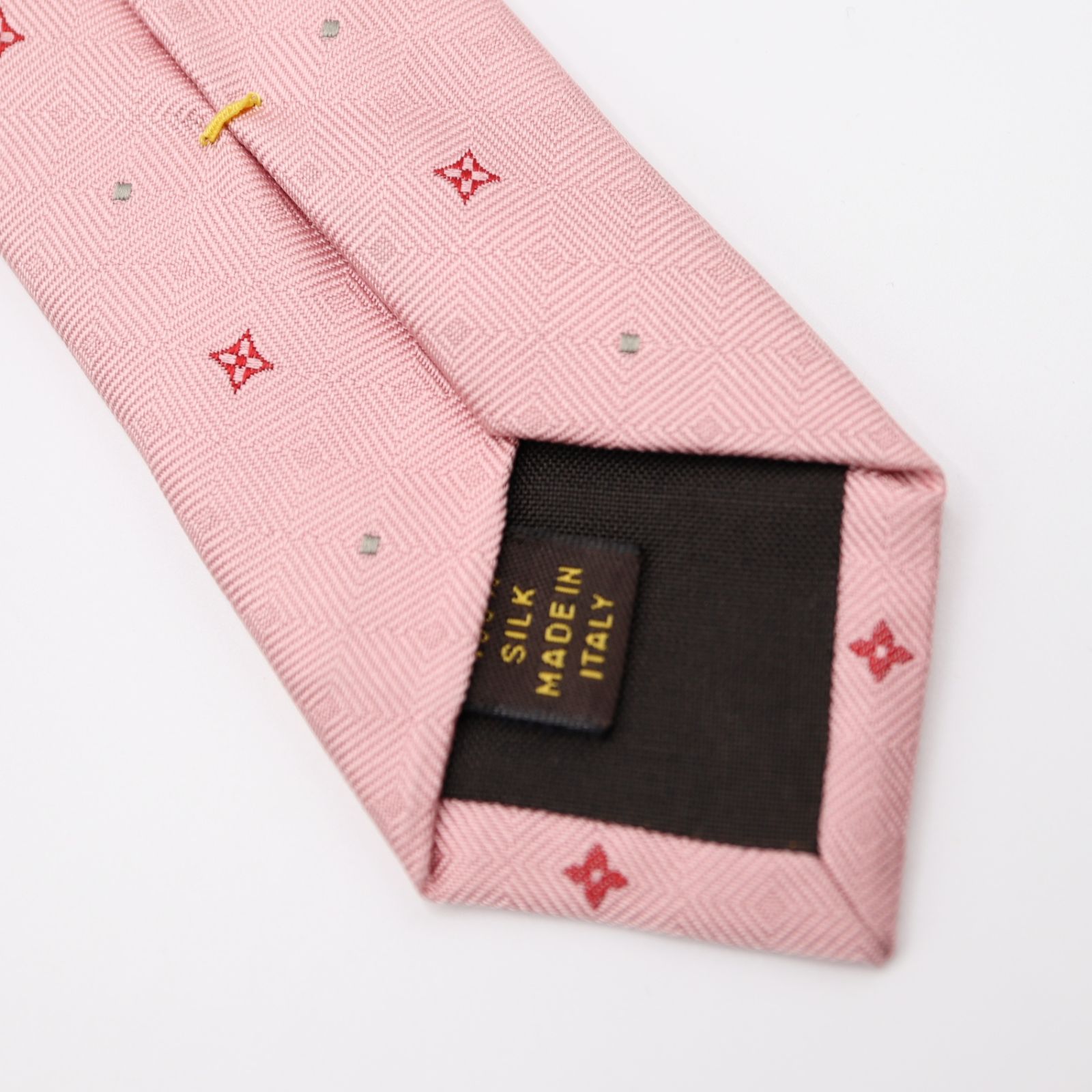 LOUIS VUITTON ルイヴィトン LV ネクタイ 総柄 ピンク シルク100 服飾