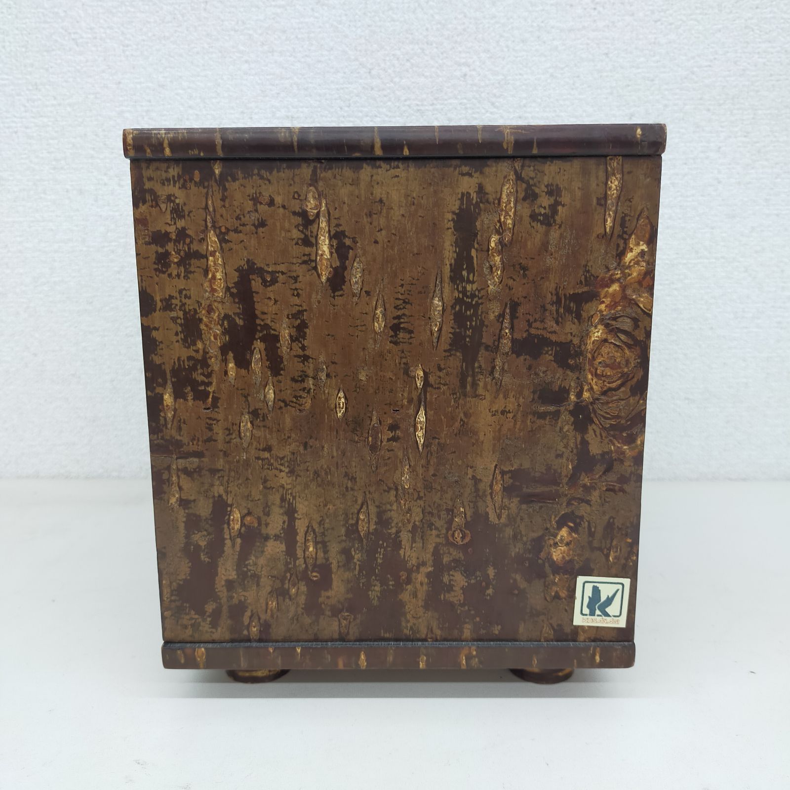 くさ忠 桜皮・貝入れ細工 千両 三段引き出し 小箪笥 伝統工芸品 木製