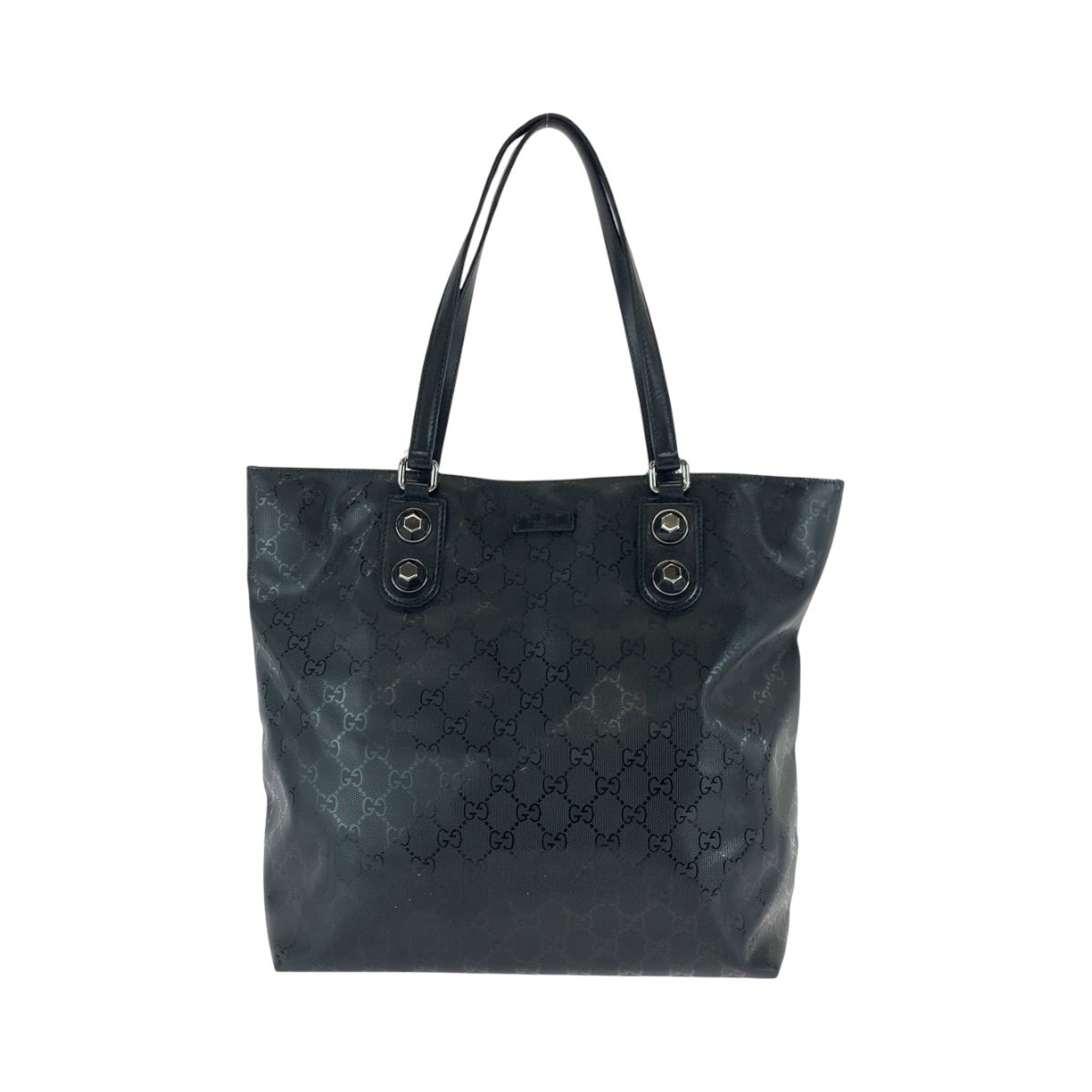 GUCCI グッチ GGインプリメ ブラック 黒 シルバー金具 PVC