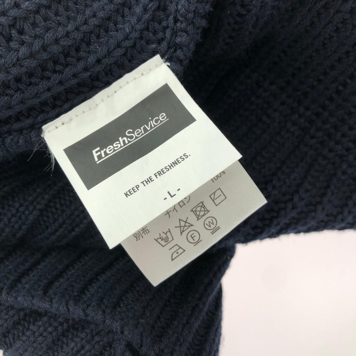 FreshService フレッシュサービス ハイネックコンバットニット サイズ:L HIGH NECK COMBAT KNIT FSW-22KN 92   ネイビー メンズ / 240001165678 FreshService フレッシュサービス ハイネックコンバットニット サイズ