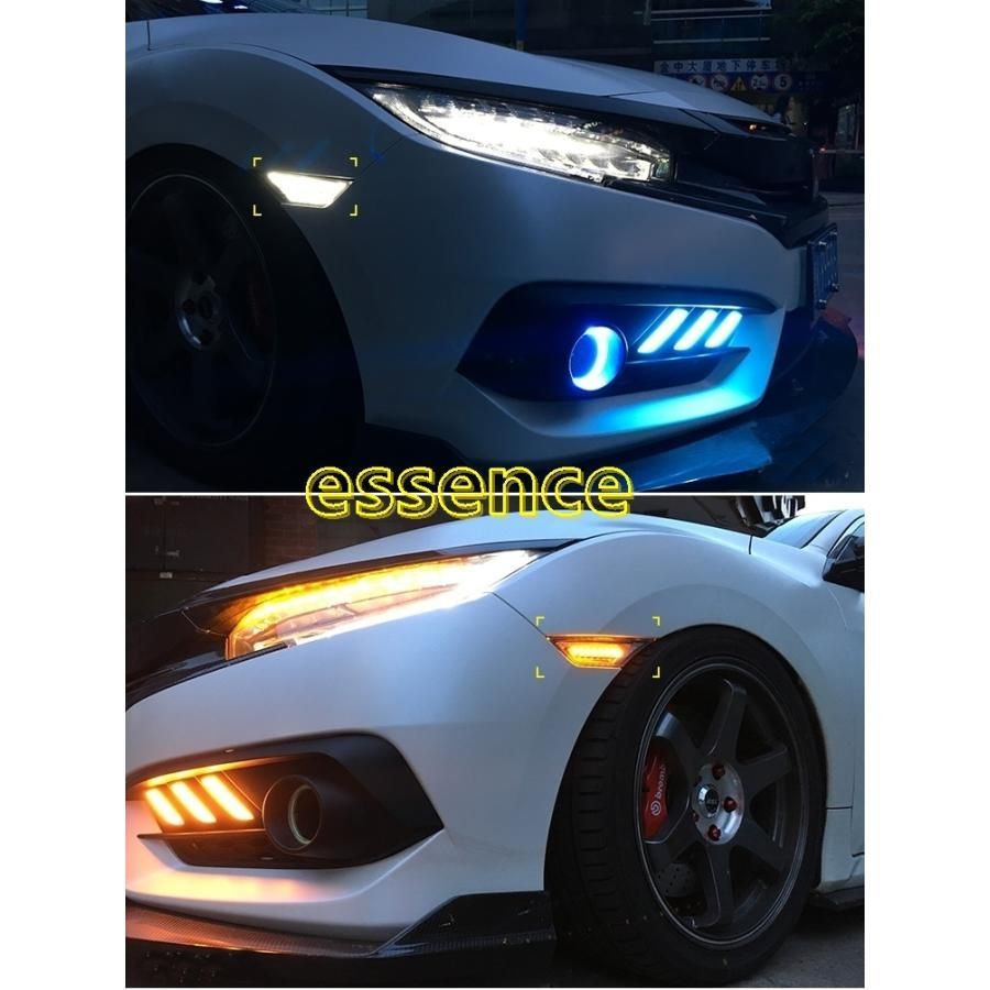 流れるウインカー ホンダ 10世代 シビック FC/FK型 用 フェンダー LEDライト 信号光 シーケンシャルウインカー 左右セット 3色可選