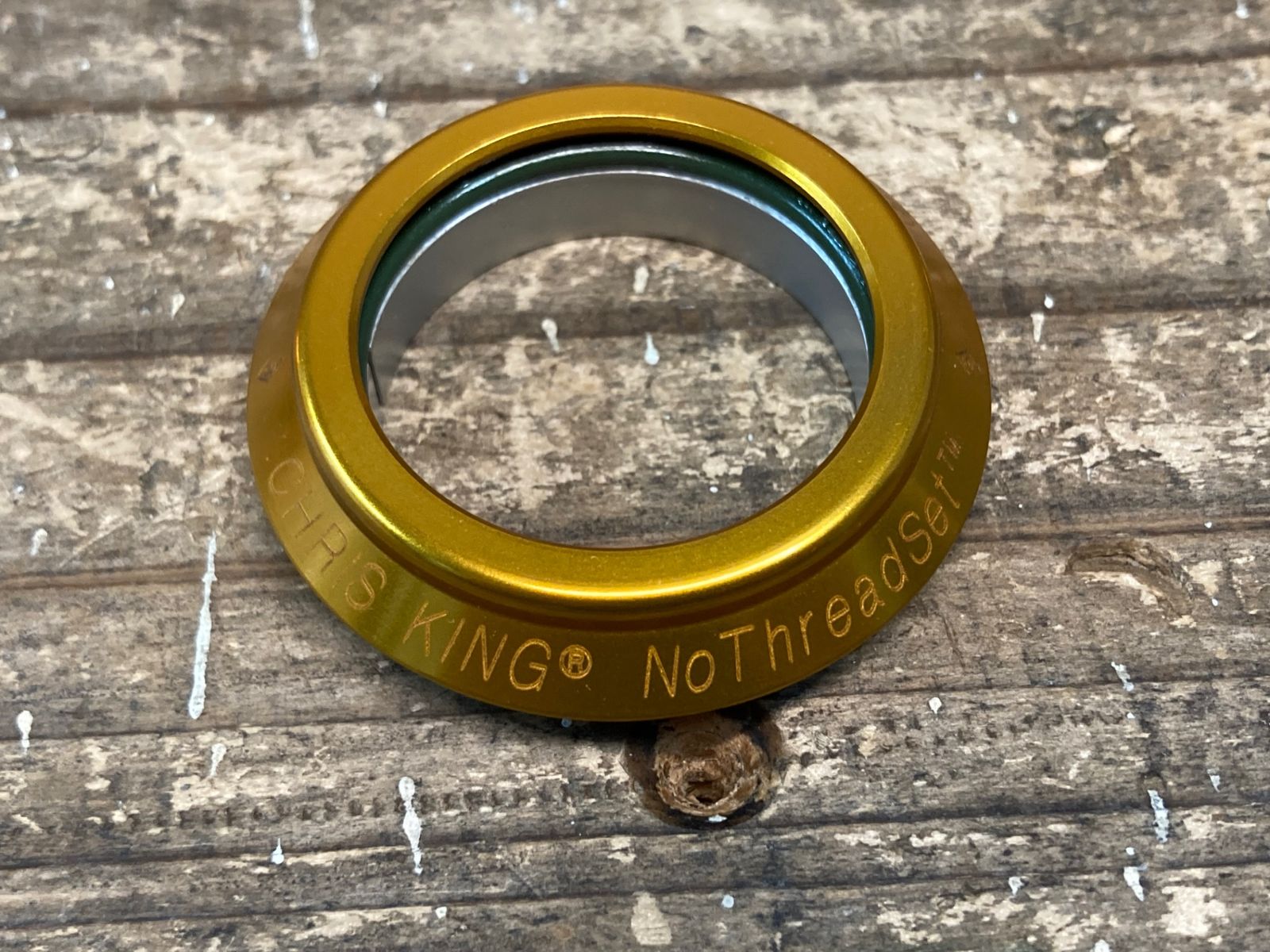 大好き IS708 クリスキング CHRIS KING NoThreadSet アヘッド ヘッドパーツ ヘッドセット 上下1-1 8 OS アウトボード式 ゴールド 【品質保証書】