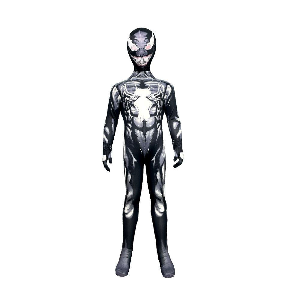 ヴェノムコスプレ黒　スパイダーマンコスプレ　子供から大人まで全身タイツ コスプレ衣装 ハロウィン コスチューム アニメ 変装 仮装 キッズコスチュームCosplay 文化祭 学園祭 撮影用 イベント 誕生日 プレゼント