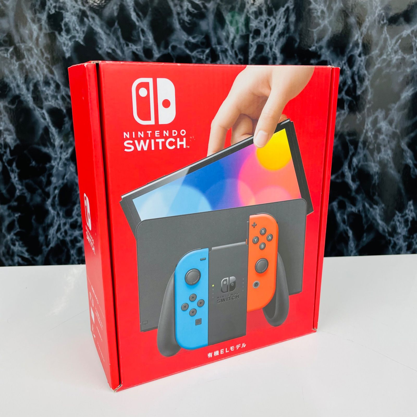 未使用 Nintendo Switch（有機ELモデル） Joy-Con(L) ネオンブルー/(R) ネオンレッド - メルカリ