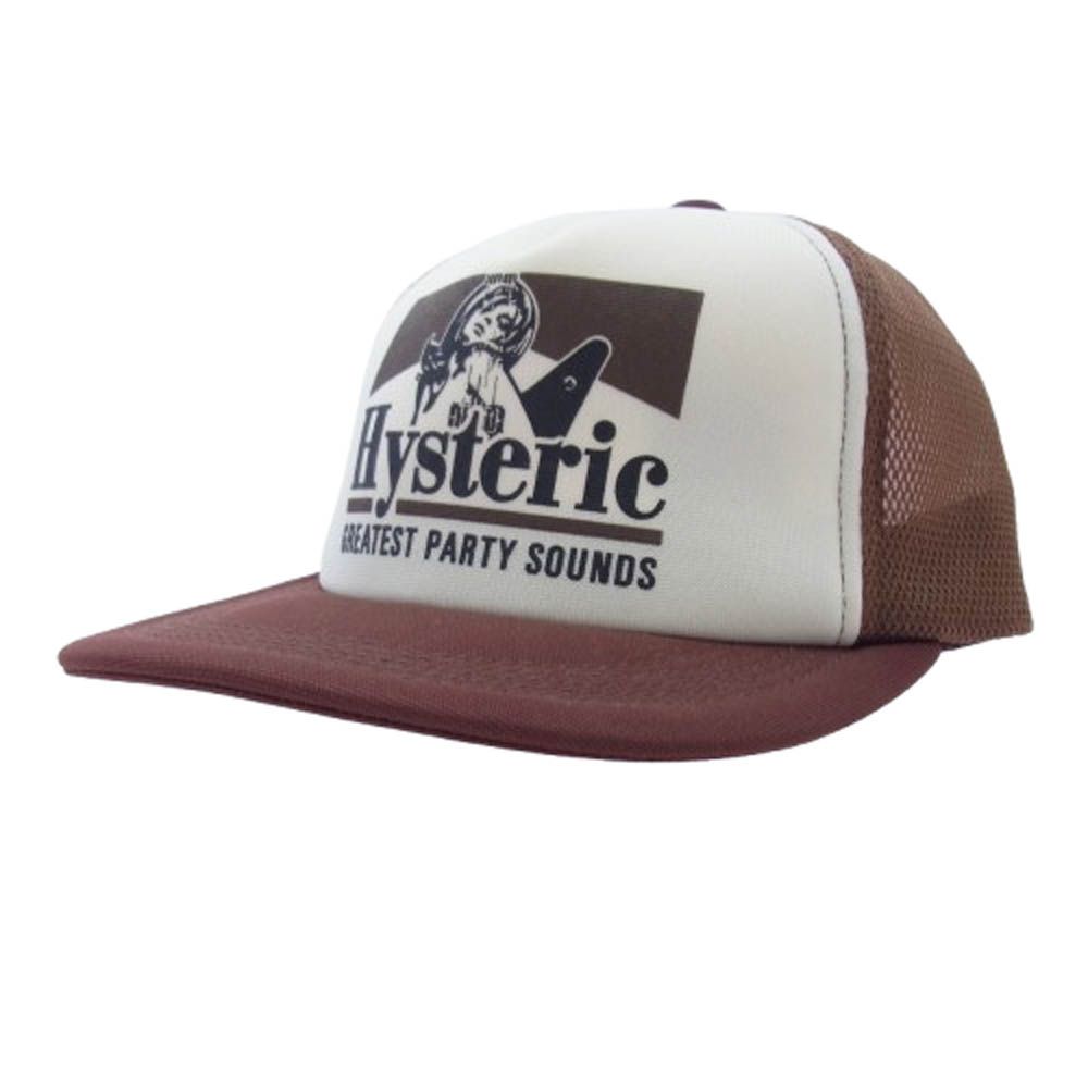 HYSTERIC GLAMOUR ヒステリックグラマー 02233QH05 GUITAR GIRL メッシュ キャップ ブラウン系