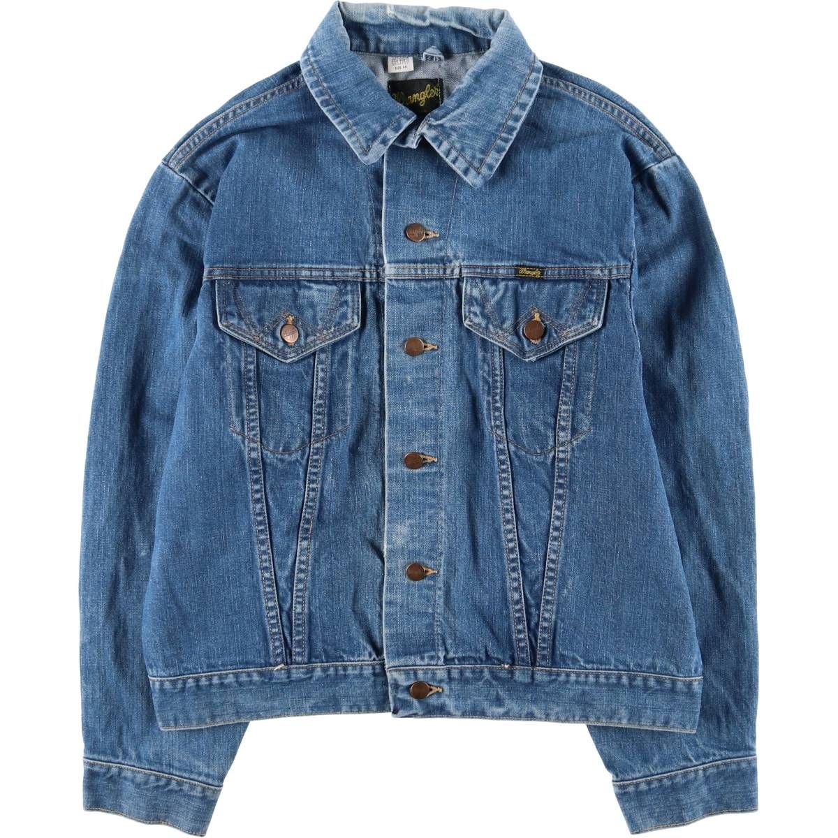 古着 70年代 ラングラー Wrangler 黒タグ デニムジャケット Gジャン  