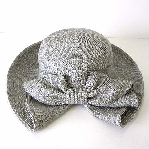 【maxim】新品未使用　マキシン　帽子　夏用　麦わら帽子　リボン マキシン MAXIM ハット 帽子 つば広帽 バックリボン 麦わら帽子 UV遮蔽