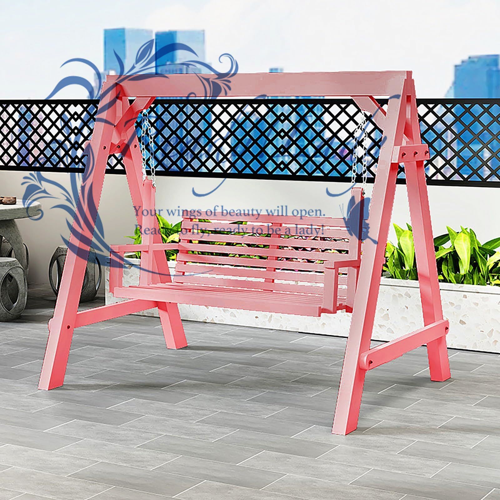 パティオスイング ブランコ 木製 スイングチェア 幅 140cm ブランコ