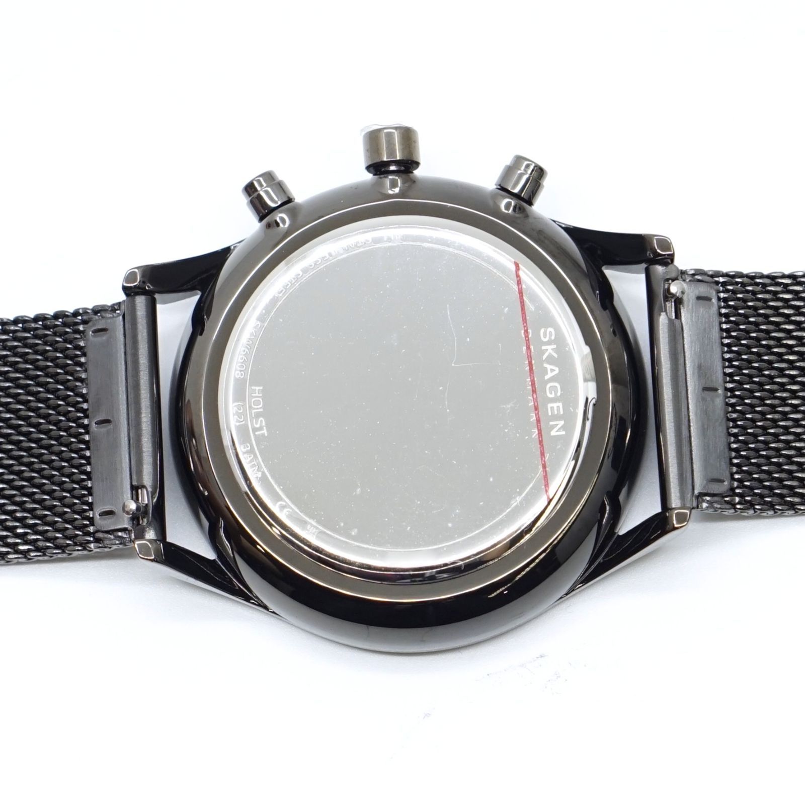 スカーゲン SKAGEN HOLST クロノグラフ チャコール スチールメッシュ 