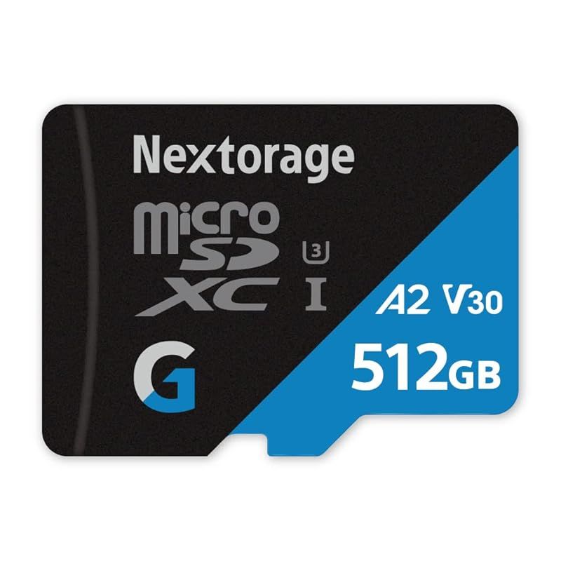 Nextorage ネクストレージ 国内メーカー 512GB microSDXC UHS-I U3 V30 A2 メモリーカード Gシリーズ Switch(スイッチ)動作検証済み SDアダプター付き ファイル復元ソフト付属 読み出し最大100MB/s 書き