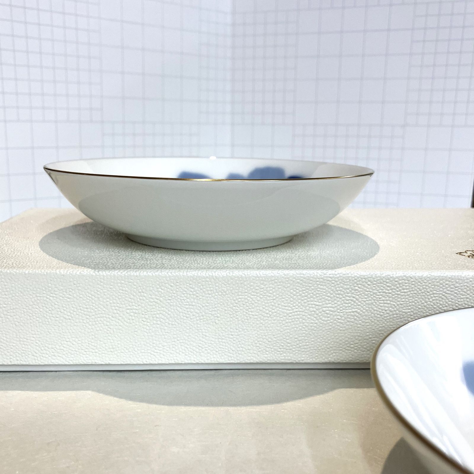 現品限り［大倉陶園］ブルーローズ 14cm フルーツ皿ペアセット 35HR
