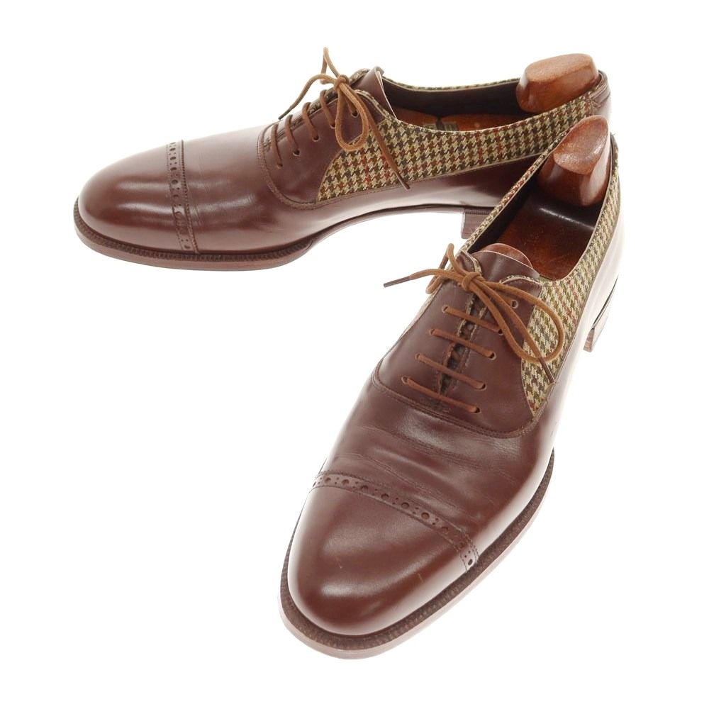 ジョンロブ ロンドン John Lobb London ヴィンテージ ビスポーク 2ワラント ドレスシューズ ブラウンxカーキ系 サイズ7位 メンズ
