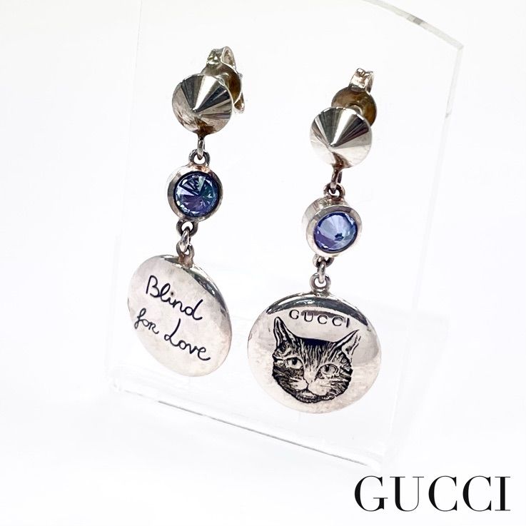 GUCCI】グッチ ブラインド フォーラブ キャット ピアス - メルカリ