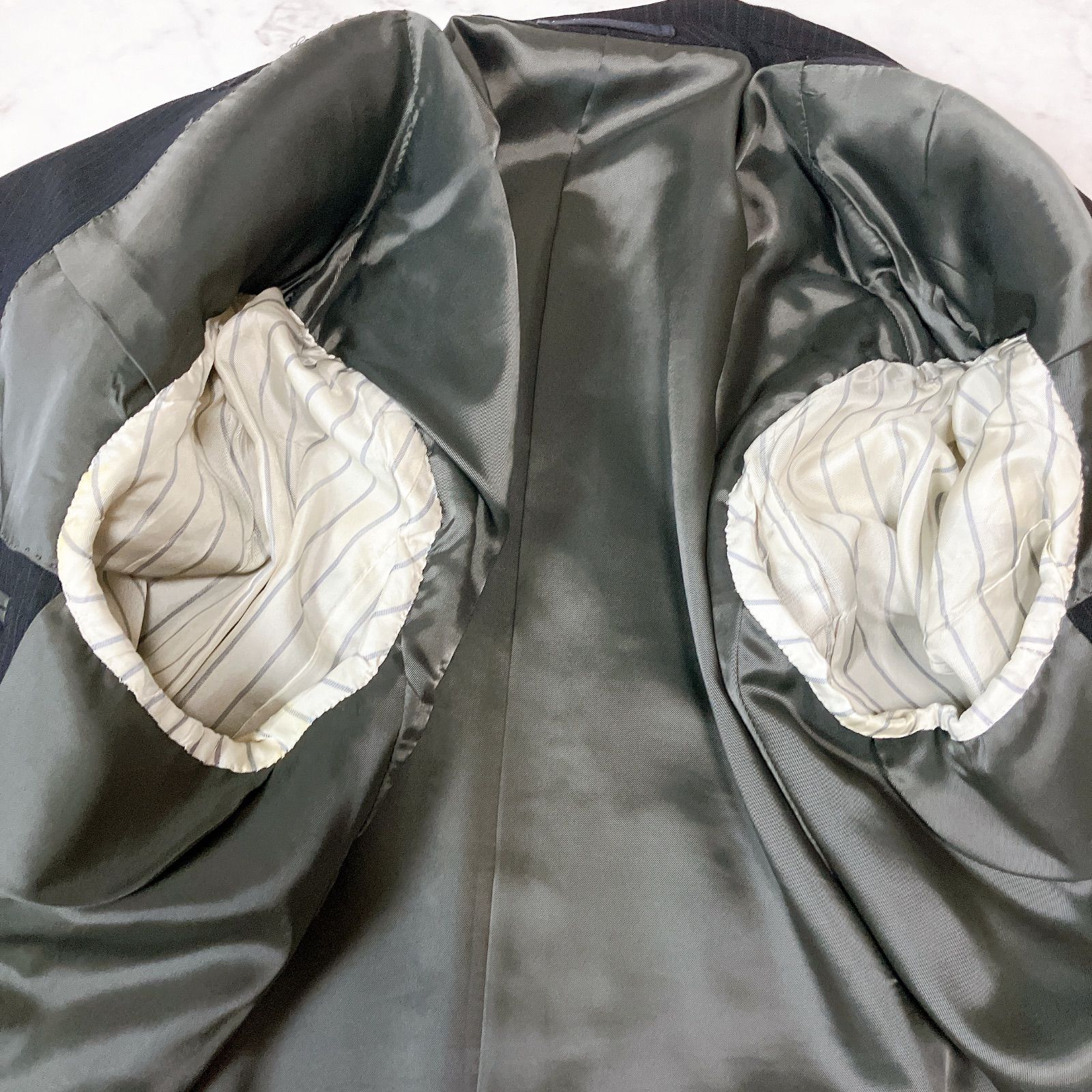 P.S.FA ストライプスーツ Ａ８サイズ A8(身長180-185、ウエスト86cm) | シングル ツーパンツ 2つボタン