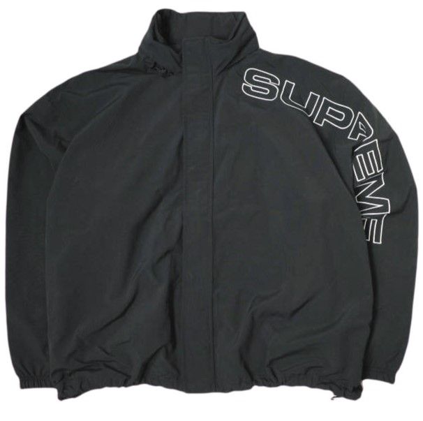 あああ　Supreme ブラック ナイロンジャケット SUPREME シュプリーム 24AW Spellout Embroidered Track Jacket
