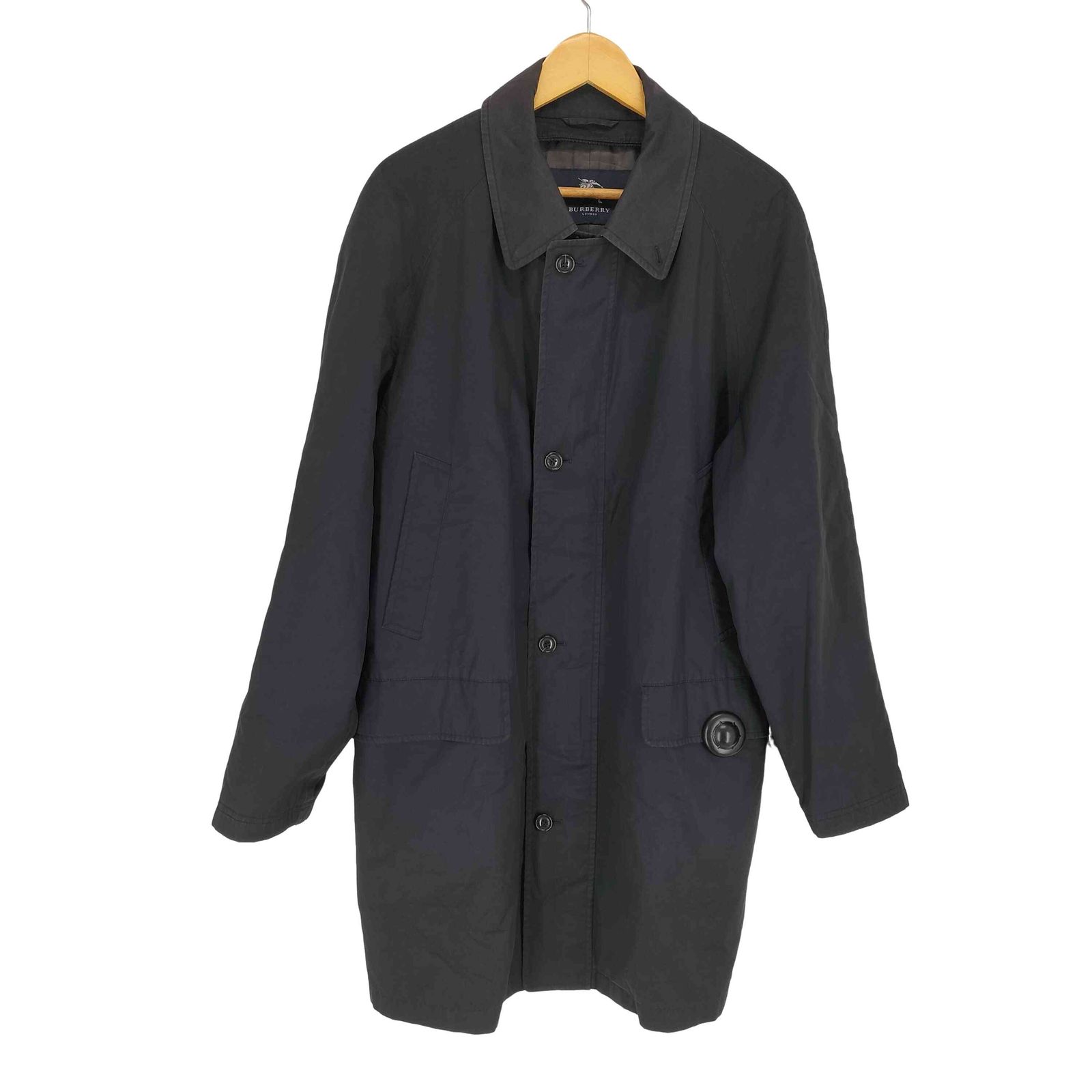 バーバリー　英国製　ジップアップ　ベルテッドステンカラーロングコート バーバリーロンドン BURBERRY LONDON ジップアップ 中綿 ステン