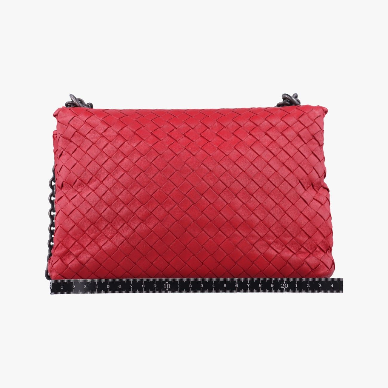 ボッテガヴェネタBottega Venetaイントレチャート オリンピアレッドラムスキンB06280363E