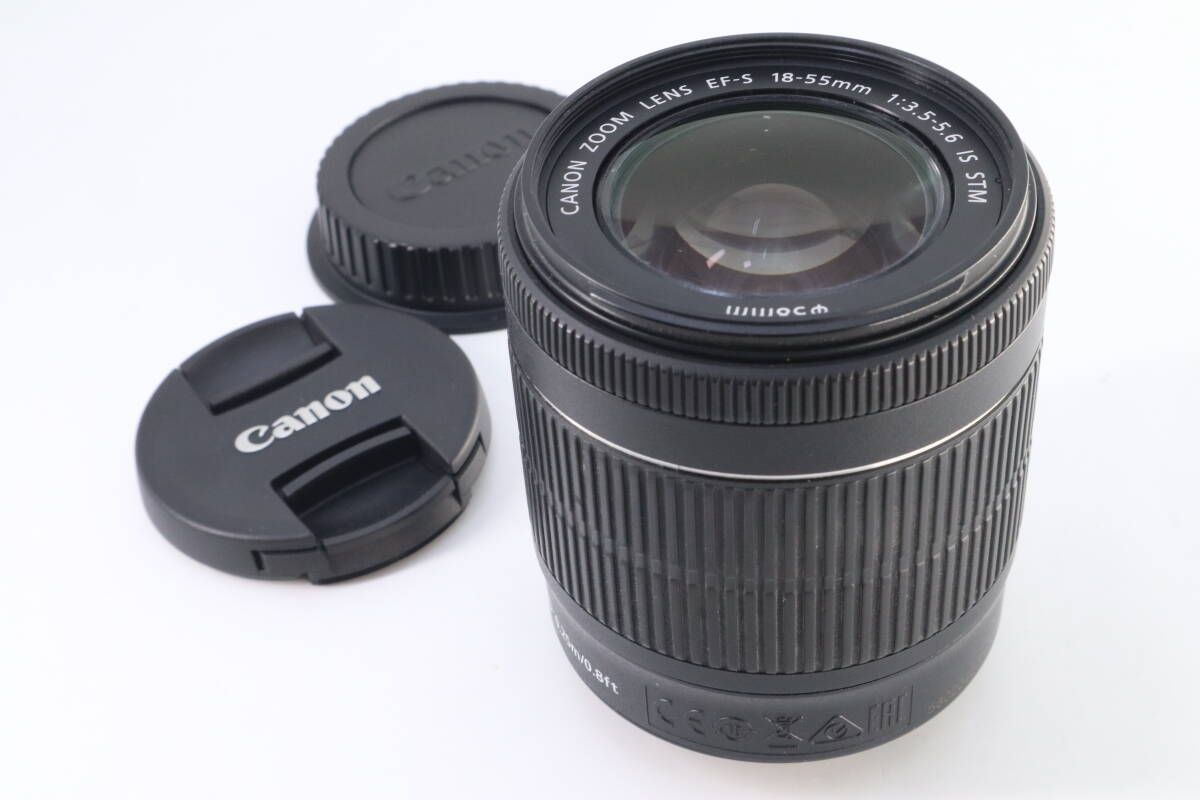 ★特上品★ キヤノン CANON EF-S 18-55ｍｍ Ｆ3.5-5.6 IS STM ★前後キャップ付き ＃9466 Canon EF-S 18-55mm f&frasl;4-5.6 IS STM Lens
