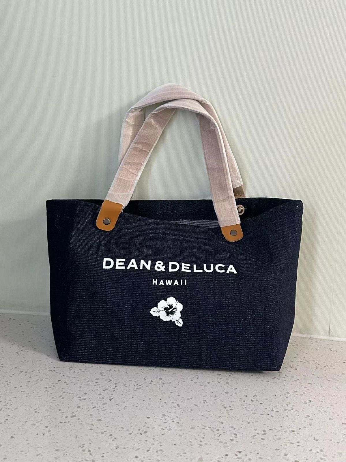 DEAN＆DELUCA ディーン＆デルーカ HAWAII限定 ハワイ限定トートバッグ レザーハンドル Ｓサイズ