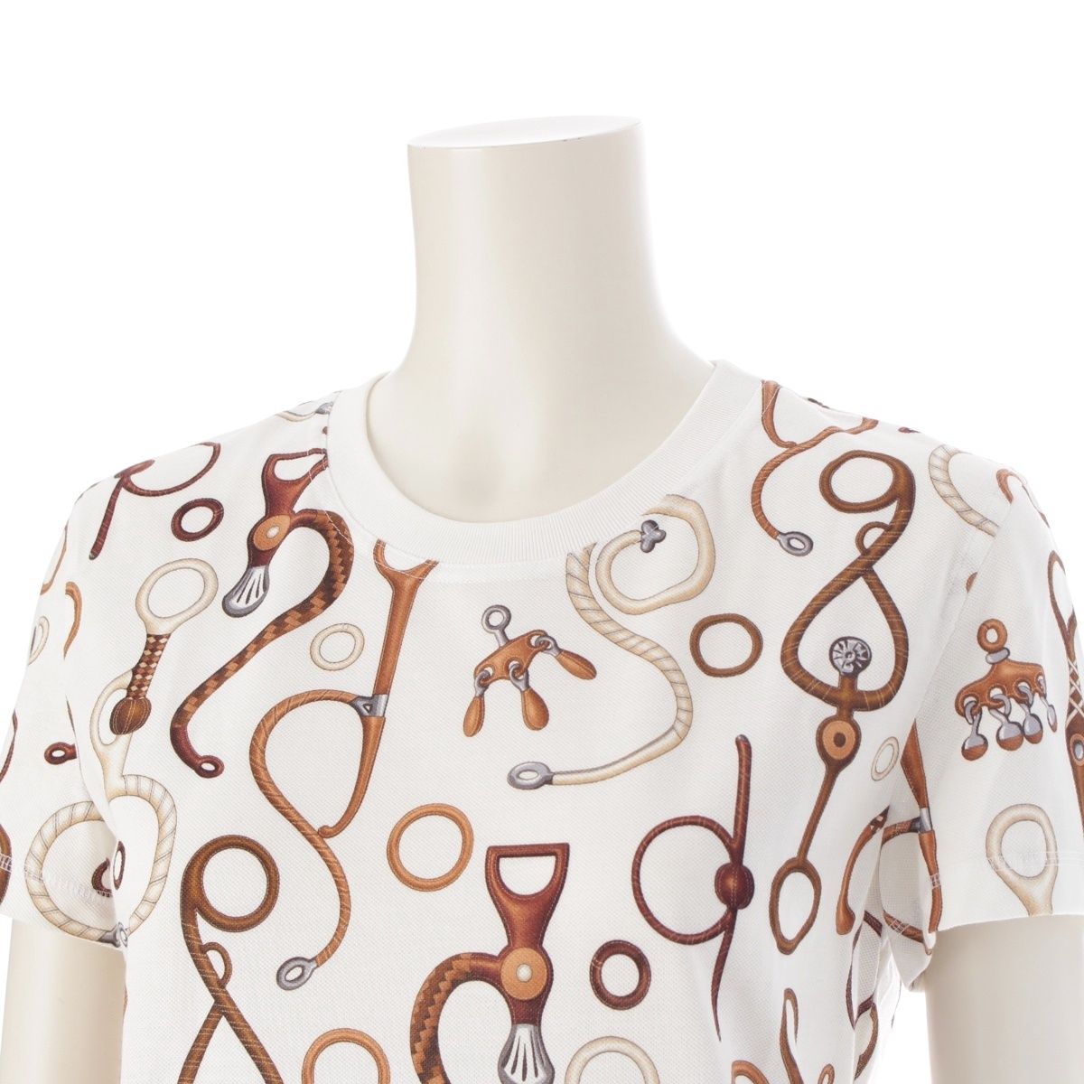 HERMES Panoplie Tout Cuir カットソー 4E4632DN エルメス 24SS Panoplie Tout Cuir コットン ショートスリーブ T