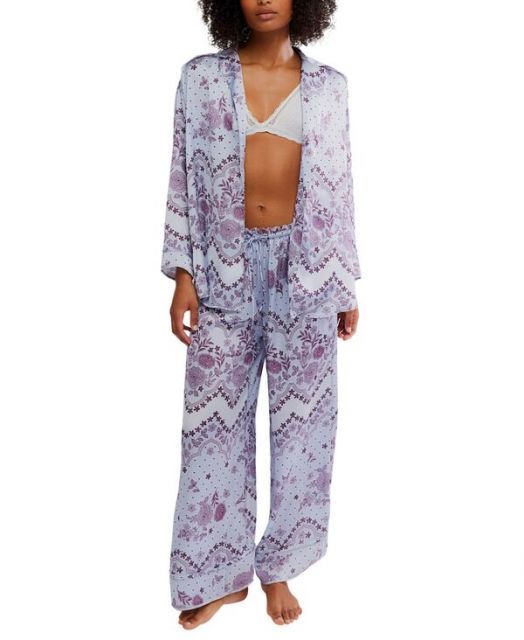 送料無料 フリーピープル レディース ナイトウェア アンダーウェア Women s Dreamy Days Pajama Set Blue