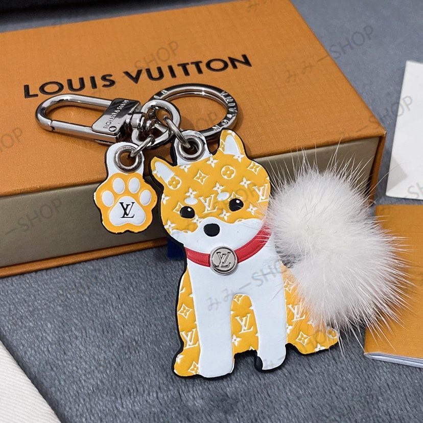 ルイヴィトン Louis Vuitton ポルト クレ・LV シバ キーホルダー - キーホルダー・キーリング