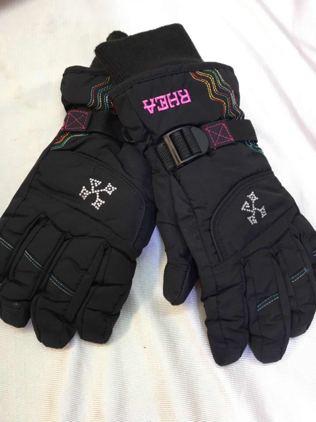 ESTILO レディース スキーウェア上下セット ピンク 柄物 /M