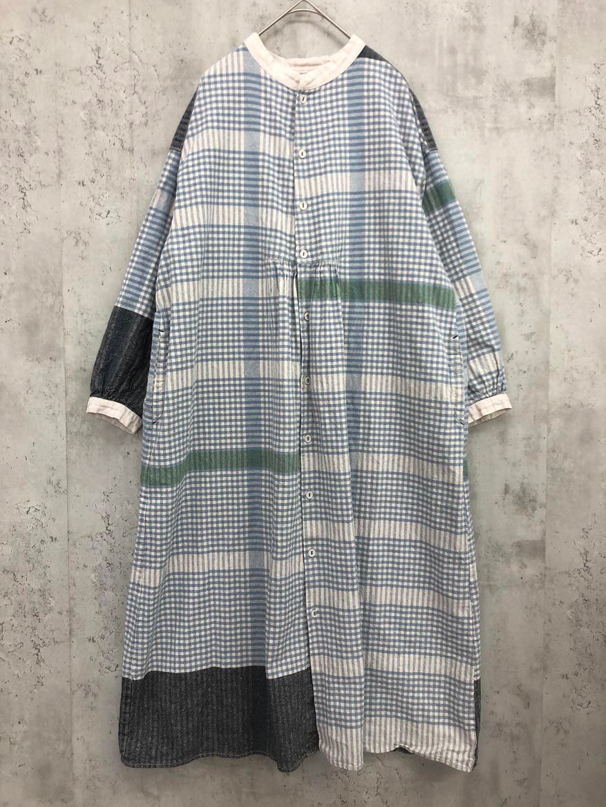 新品タグ付✨ nop de nod ギンガムパネルチェック ワンピース ゆったり 新品タグ付✨ nop de nod ギンガムパネルチェック ワンピース