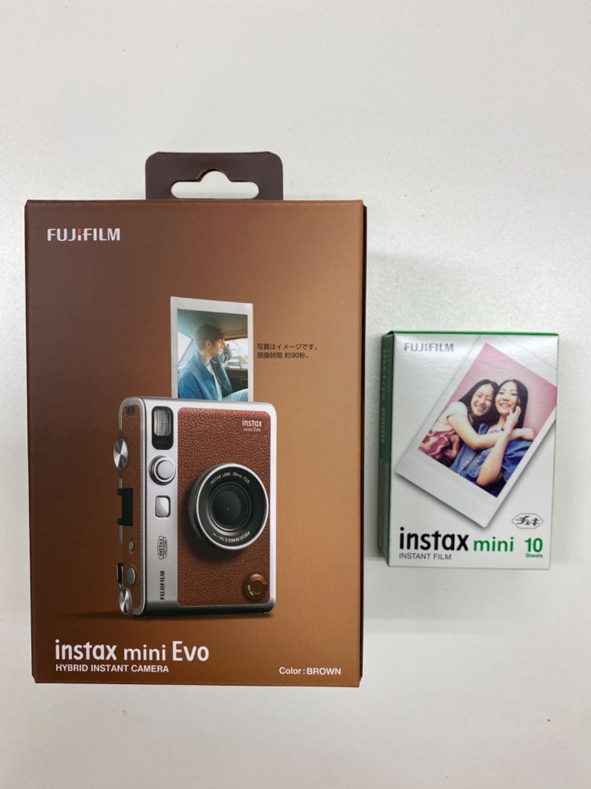 フジフイルム インスタントカメラ instax mini Evo 「チェキ」BROWN