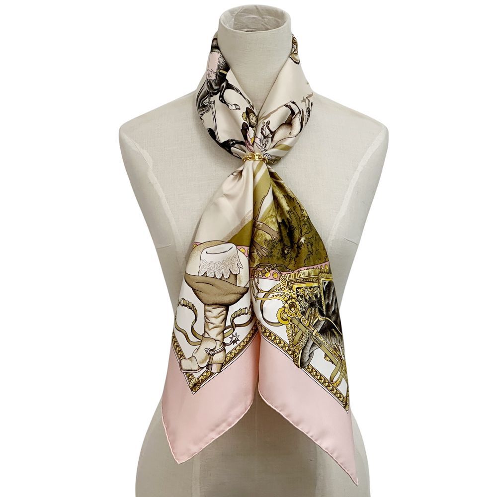 ☆HERMES☆ スカーフ カレ90 馬のプレゼンテーション ベージュ. ☆HERMES☆ スカーフ カレ90 馬のプレゼンテーション ベージュ