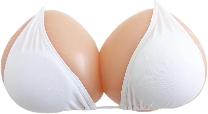Micopuella ミコプエラ 三角形 乳癌パッド シリコン 人工乳房 左右2個セット 胸パッド 肌色 Free Size 2300グラムx2