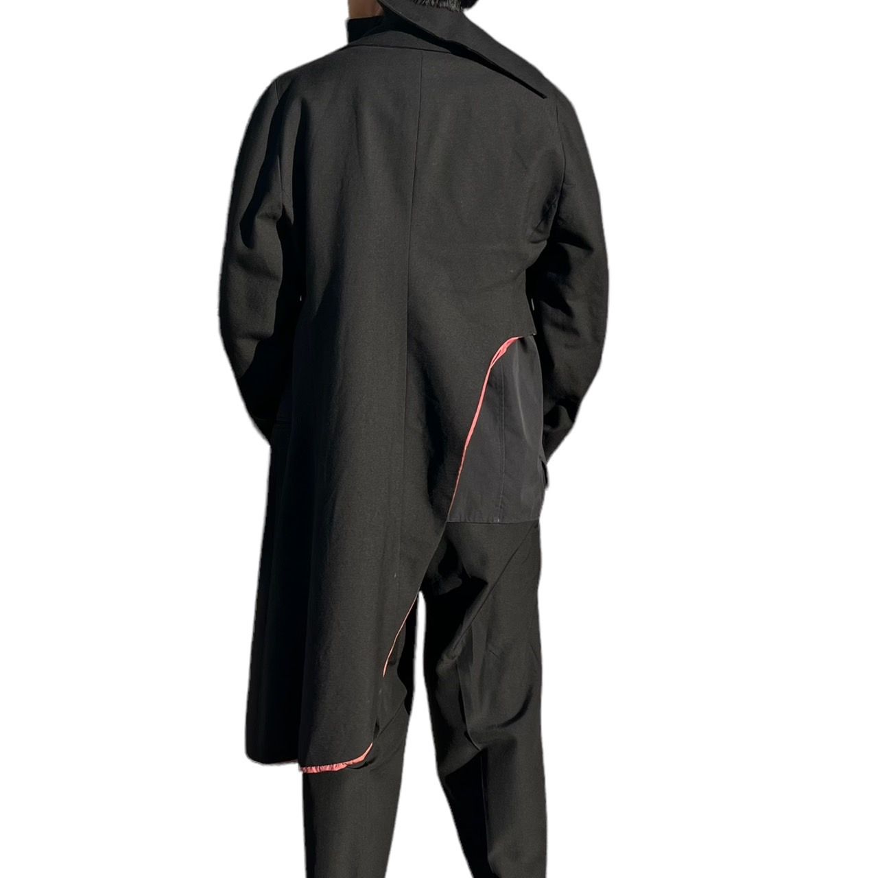 MASAKI MATSUSHIMA(マサキマツシマ) 90~00's asymmetric deformed wool  jacket/アシンメトリー変形ウールジャケット MHSC-3003 SIZE 3(L) ブラック×グレー