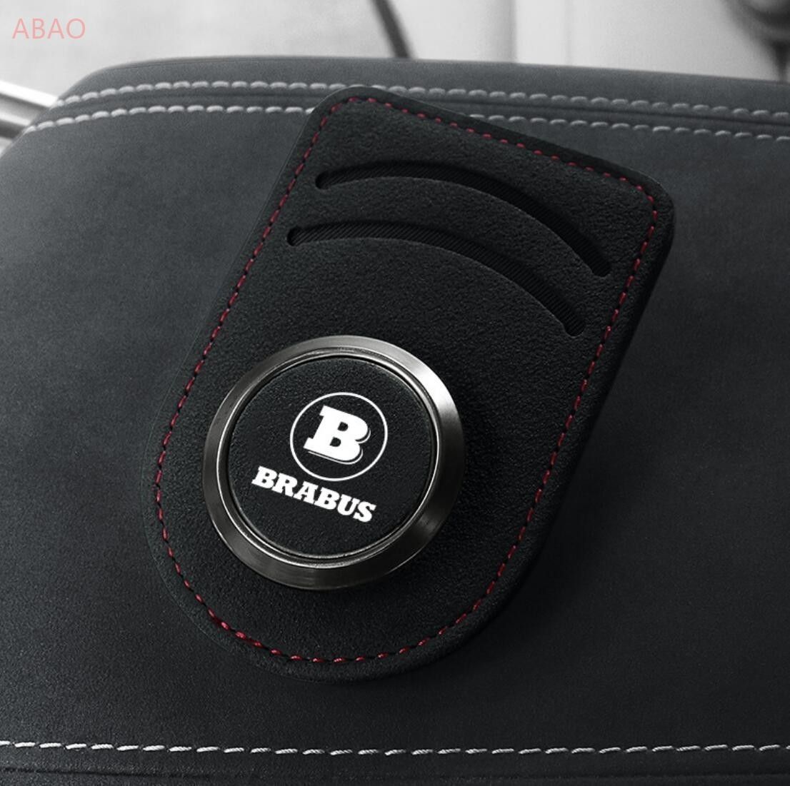 メルセデス・ベンツ BRABUS 車用サングラスクリップ メガネクリップ ホルダーメガネカード収納4色選択