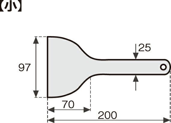 MPフーズ シリコンスクレイパー 短柄 小 赤 MP-SS-H-RE